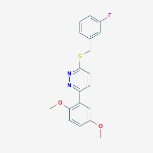 3-(2,5-Dimethoxyphenyl)-6-((3-fluorobenzyl)thio)pyridazine