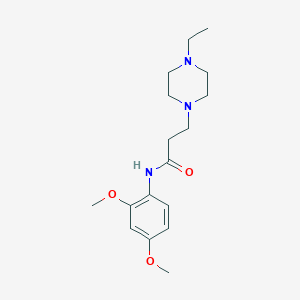 molecular formula C17H27N3O3 B248272 N-(2,4-dimethoxyphenyl)-3-(4-ethyl-1-piperazinyl)propanamide 