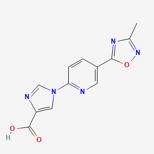 1-[5-(3-methyl-1,2,4-oxadiazol-5-yl)pyridin-2-yl]-1H-imidazole-4-carboxylic acid