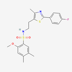 N-(2-(2-(4-fluorophenyl)-4-methylthiazol-5-yl)ethyl)-2-methoxy-4,5-dimethylbenzenesulfonamide