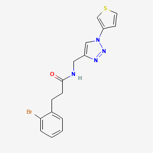 3-(2-bromophenyl)-N-((1-(thiophen-3-yl)-1H-1,2,3-triazol-4-yl)methyl)propanamide