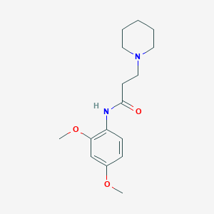 molecular formula C16H24N2O3 B248275 N-(2,4-dimethoxyphenyl)-3-(piperidin-1-yl)propanamide 