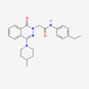 molecular formula C24H28N4O2 B2482758 N-(4-ethylphenyl)-2-[4-(4-methylpiperidin-1-yl)-1-oxo-1,2-dihydrophthalazin-2-yl]acetamide CAS No. 1115930-28-3