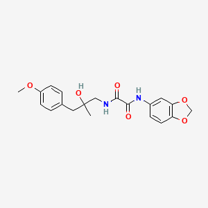 molecular formula C20H22N2O6 B2482759 N-(2H-1,3-benzodioxol-5-yl)-N'-[2-hydroxy-3-(4-methoxyphenyl)-2-methylpropyl]ethanediamide CAS No. 1396884-63-1