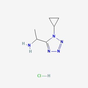 1-(1-Cyclopropyl-1H-1,2,3,4-tetrazol-5-yl)ethan-1-amine hydrochloride