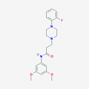 molecular formula C21H26FN3O3 B248277 N-(3,5-dimethoxyphenyl)-3-[4-(2-fluorophenyl)piperazin-1-yl]propanamide 
