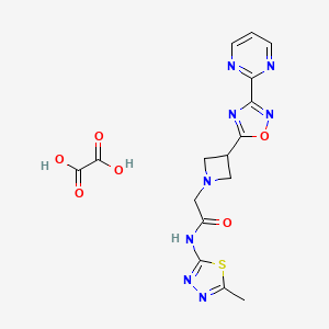 N-(5-methyl-1,3,4-thiadiazol-2-yl)-2-(3-(3-(pyrimidin-2-yl)-1,2,4-oxadiazol-5-yl)azetidin-1-yl)acetamide oxalate