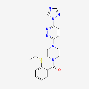 (4-(6-(1H-1,2,4-triazol-1-yl)pyridazin-3-yl)piperazin-1-yl)(2-(ethylthio)phenyl)methanone