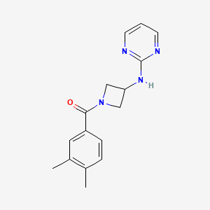 (3,4-Dimethylphenyl)(3-(pyrimidin-2-ylamino)azetidin-1-yl)methanone