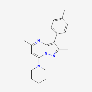 molecular formula C20H24N4 B2482785 2,5-Dimethyl-3-(4-methylphenyl)-7-(piperidin-1-yl)pyrazolo[1,5-a]pyrimidine CAS No. 900282-73-7