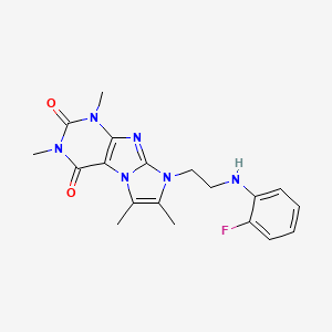 8-(2-((2-fluorophenyl)amino)ethyl)-1,3,6,7-tetramethyl-1H-imidazo[2,1-f]purine-2,4(3H,8H)-dione