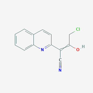 molecular formula C13H9ClN2O B2482829 4-Chloro-3-oxo-2-(quinolin-2(1H)-ylidene)butanenitrile CAS No. 128914-79-4