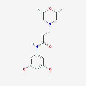molecular formula C17H26N2O4 B248283 N-(3,5-dimethoxyphenyl)-3-(2,6-dimethylmorpholin-4-yl)propanamide 