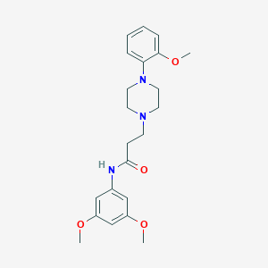 molecular formula C22H29N3O4 B248284 N-(3,5-dimethoxyphenyl)-3-[4-(2-methoxyphenyl)piperazin-1-yl]propanamide 