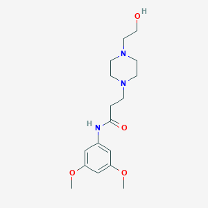 molecular formula C17H27N3O4 B248286 N-(3,5-dimethoxyphenyl)-3-[4-(2-hydroxyethyl)piperazin-1-yl]propanamide 