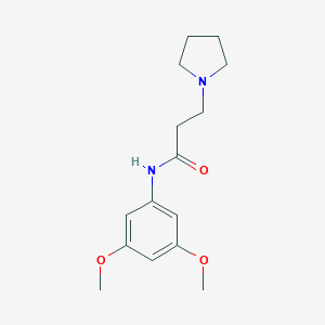 molecular formula C15H22N2O3 B248287 N-(3,5-dimethoxyphenyl)-3-(1-pyrrolidinyl)propanamide 