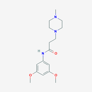 molecular formula C16H25N3O3 B248288 N-(3,5-dimethoxyphenyl)-3-(4-methylpiperazin-1-yl)propanamide 