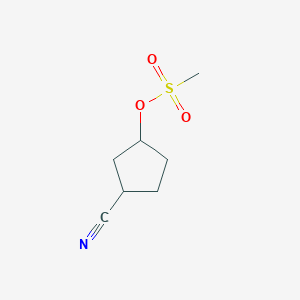 molecular formula C7H11NO3S B2482912 3-cyanocyclopentyl methanesulfonate CAS No. 1418199-72-0