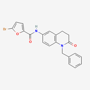 molecular formula C21H17BrN2O3 B2482916 N-(1-benzyl-2-oxo-1,2,3,4-tetrahydroquinolin-6-yl)-5-bromofuran-2-carboxamide CAS No. 951471-92-4