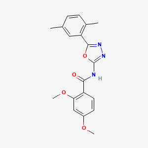 molecular formula C19H19N3O4 B2482937 N-[5-(2,5-dimethylphenyl)-1,3,4-oxadiazol-2-yl]-2,4-dimethoxybenzamide CAS No. 891117-71-8