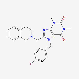 8-(3,4-dihydroisoquinolin-2(1H)-ylmethyl)-7-(4-fluorobenzyl)-1,3-dimethyl-3,7-dihydro-1H-purine-2,6-dione