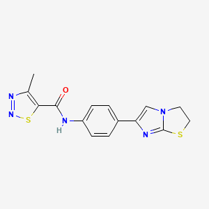 N-[4-(2,3-dihydroimidazo[2,1-b][1,3]thiazol-6-yl)phenyl]-4-methylthiadiazole-5-carboxamide