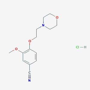 3-Methoxy-4-[2-(morpholin-4-yl)ethoxy]benzonitrile hydrochloride