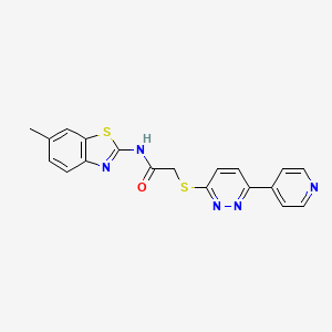 N-(6-methylbenzo[d]thiazol-2-yl)-2-((6-(pyridin-4-yl)pyridazin-3-yl)thio)acetamide