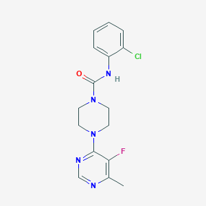 molecular formula C16H17ClFN5O B2483007 N-(2-Chlorophenyl)-4-(5-fluoro-6-methylpyrimidin-4-yl)piperazine-1-carboxamide CAS No. 2380099-17-0