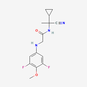 molecular formula C15H17F2N3O2 B2483026 N-(1-cyano-1-cyclopropylethyl)-2-[(3,5-difluoro-4-methoxyphenyl)amino]acetamide CAS No. 1241169-53-8