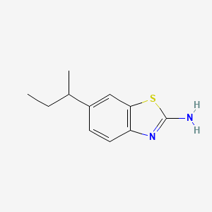 molecular formula C11H14N2S B2483033 6-(1-Methylpropyl)-2-benzothiazolamine CAS No. 383131-47-3