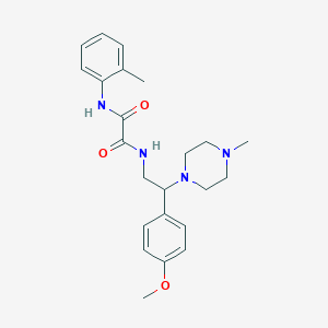 molecular formula C23H30N4O3 B2483042 N'-[2-(4-methoxyphenyl)-2-(4-methylpiperazin-1-yl)ethyl]-N-(2-methylphenyl)ethanediamide CAS No. 898451-48-4