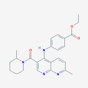 B2483087 Methyl 5-({[(3,4-dimethylphenyl)amino]carbonyl}amino)-3-propoxy-1-benzothiophene-2-carboxylate CAS No. 1251623-88-7