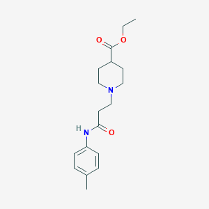 molecular formula C18H26N2O3 B248311 Ethyl 1-[3-oxo-3-(4-toluidino)propyl]-4-piperidinecarboxylate 