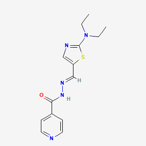 molecular formula C14H17N5OS B2483133 N'-[(1E)-[2-(diethylamino)-1,3-thiazol-5-yl]methylidene]pyridine-4-carbohydrazide CAS No. 477855-20-2