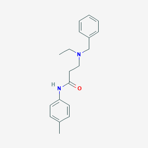 molecular formula C19H24N2O B248314 3-[benzyl(ethyl)amino]-N-(4-methylphenyl)propanamide 