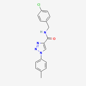 molecular formula C17H15ClN4O B2483152 N-(4-chlorobenzyl)-1-(4-methylphenyl)-1H-1,2,3-triazole-4-carboxamide CAS No. 951611-38-4