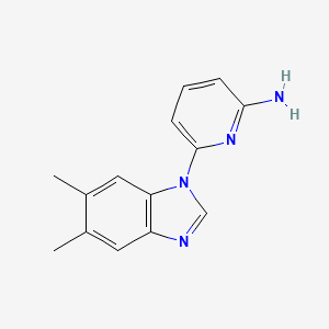 molecular formula C14H14N4 B2483153 6-(5,6-Dimethyl-1h-1,3-benzodiazol-1-yl)pyridin-2-amine CAS No. 1269222-18-5