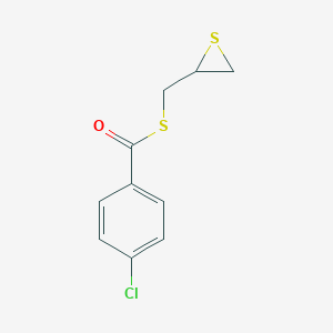 molecular formula C10H9ClOS2 B024832 p-Chlorothiobenzoic acid S-2,3-epithiopropyl ester CAS No. 109963-13-5