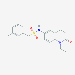 molecular formula C19H22N2O3S B2483219 N-(1-ethyl-2-oxo-1,2,3,4-tetrahydroquinolin-6-yl)-1-(3-methylphenyl)methanesulfonamide CAS No. 922080-17-9