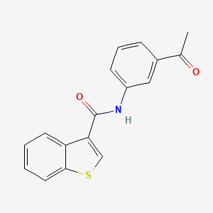 molecular formula C17H13NO2S B2483227 N-(3-acetylphenyl)-1-benzothiophene-3-carboxamide CAS No. 886629-21-6