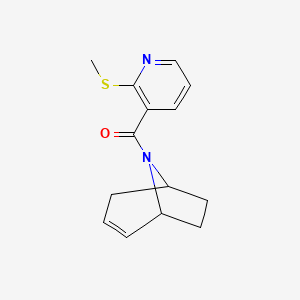B2483238 (1R,5S)-8-azabicyclo[3.2.1]oct-2-en-8-yl(2-(methylthio)pyridin-3-yl)methanone CAS No. 1797739-33-3