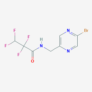 molecular formula C8H6BrF4N3O B2483251 N-[(5-bromopyrazin-2-yl)methyl]-2,2,3,3-tetrafluoropropanamide CAS No. 2094686-18-5