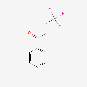 molecular formula C10H8F4O B2483252 4,4,4-Trifluoro-1-(4-fluorophenyl)butan-1-one CAS No. 1339838-72-0