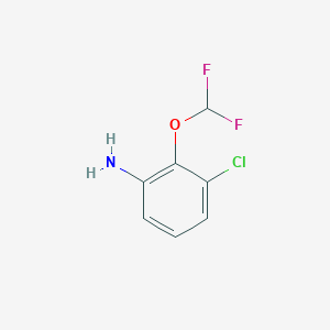 molecular formula C7H6ClF2NO B2483267 3-Chloro-2-(difluoromethoxy)aniline CAS No. 288312-62-9
