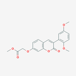 molecular formula C20H18O7 B2483348 methyl 2-{[3-(2,5-dimethoxyphenyl)-2-oxo-2H-chromen-7-yl]oxy}acetate CAS No. 864763-57-5