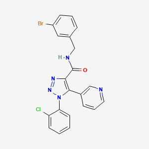 molecular formula C21H15BrClN5O B2483400 N-(3-bromobenzyl)-1-(2-chlorophenyl)-5-(pyridin-3-yl)-1H-1,2,3-triazole-4-carboxamide CAS No. 1326878-39-0