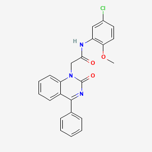 molecular formula C23H18ClN3O3 B2483430 N-(5-chloro-2-methoxyphenyl)-2-(2-oxo-4-phenyl-1,2-dihydroquinazolin-1-yl)acetamide CAS No. 932457-16-4