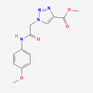 molecular formula C13H14N4O4 B2483545 methyl 1-{[(4-methoxyphenyl)carbamoyl]methyl}-1H-1,2,3-triazole-4-carboxylate CAS No. 124193-40-4