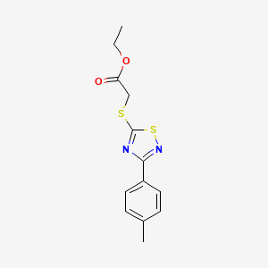 B2483553 Ethyl 2-((3-(p-tolyl)-1,2,4-thiadiazol-5-yl)thio)acetate CAS No. 864917-58-8
